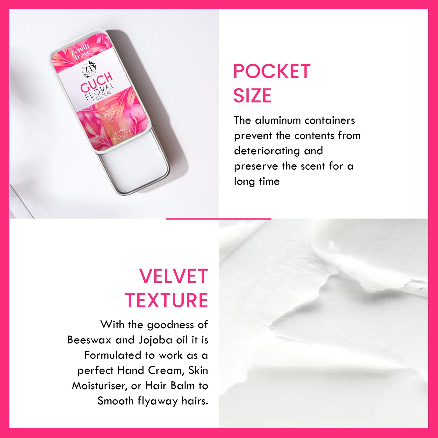 guch floral solid perfume wax for men & women