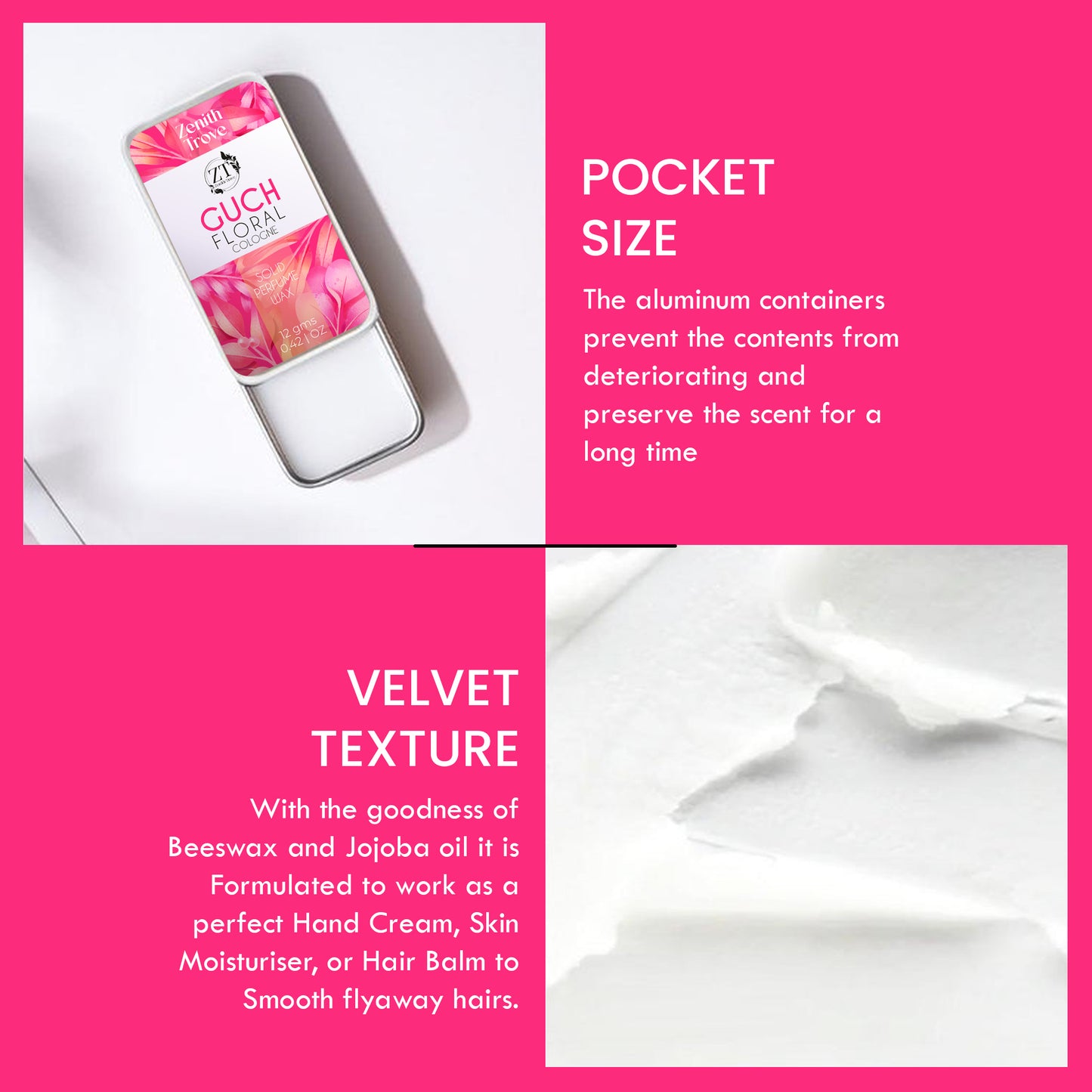 guch floral solid perfume wax for men & women