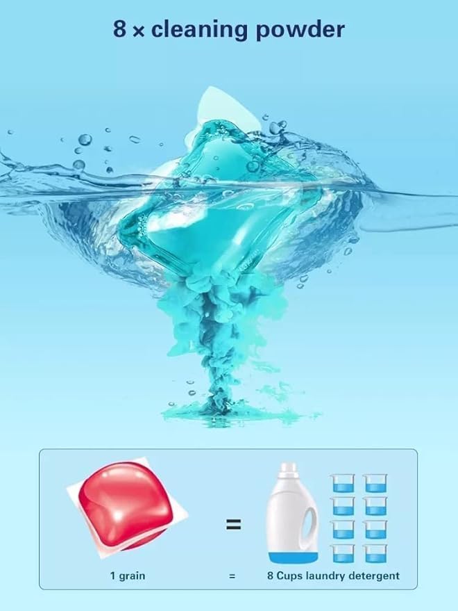 single laundry detergent pods and beads