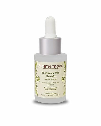 Zenith Trove Rosemary Hair Growth Serum with 3% Redensyl, 4% AnaGain, 3% Baicapil, 30 ml | Stimulates Hair Growth, Increase Hair Density & Thickens Hair | For Men & Women