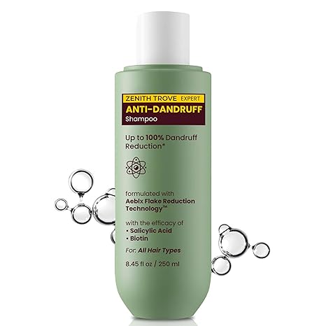 ZENITH TROVE Anti Dandruff Shampoo 250ml | Soothes Itchy Scalp Controls Flakes and Strengthens Hair | Sulfate and Paraben Free