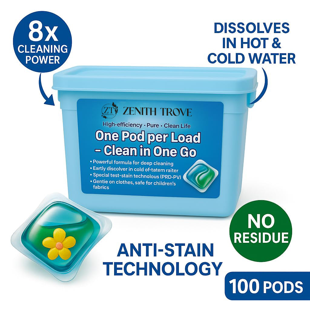 single laundry detergent pods and beads