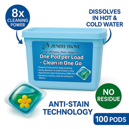 Single Laundry Detergent Pods and Beads