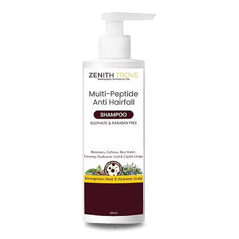 ZENITH TROVE Multi-Peptide Anti Hairfall Shampoo – Strengthening & Nourishing Formula for Hair Growth and Scalp Health