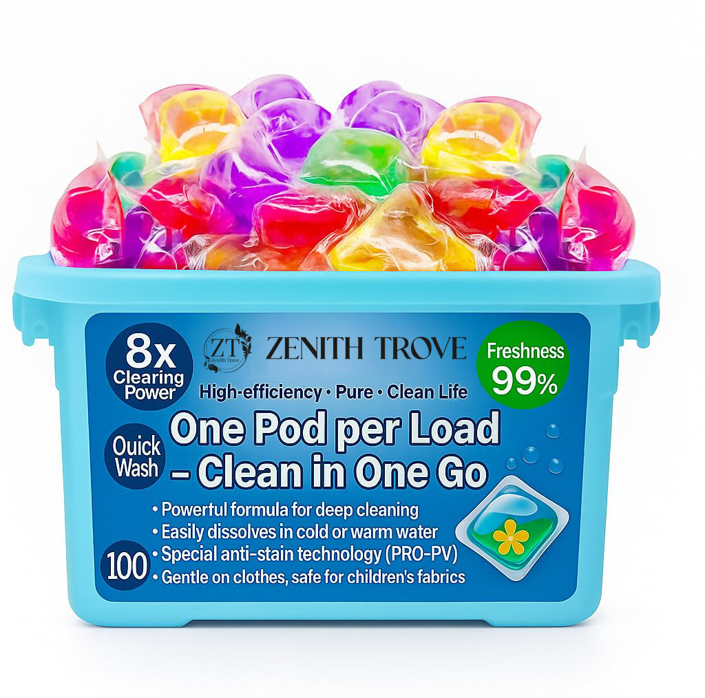 single laundry detergent pods and beads