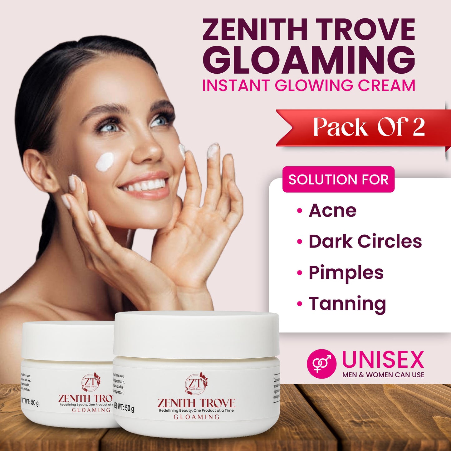 glowing face whitening cream