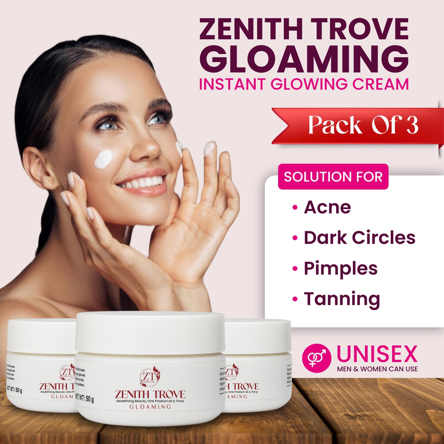 glowing face whitening cream