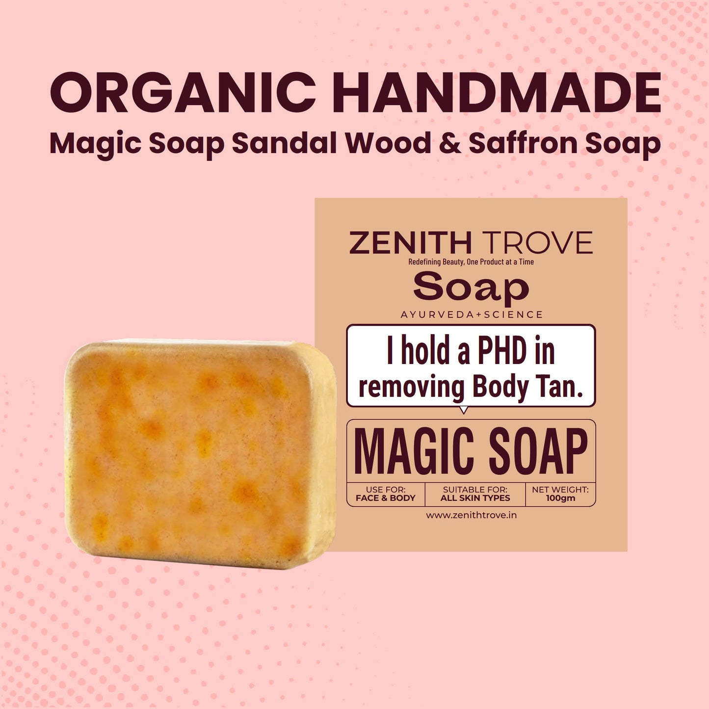 magic soap sandalwood & saffron ayurvedic body soap