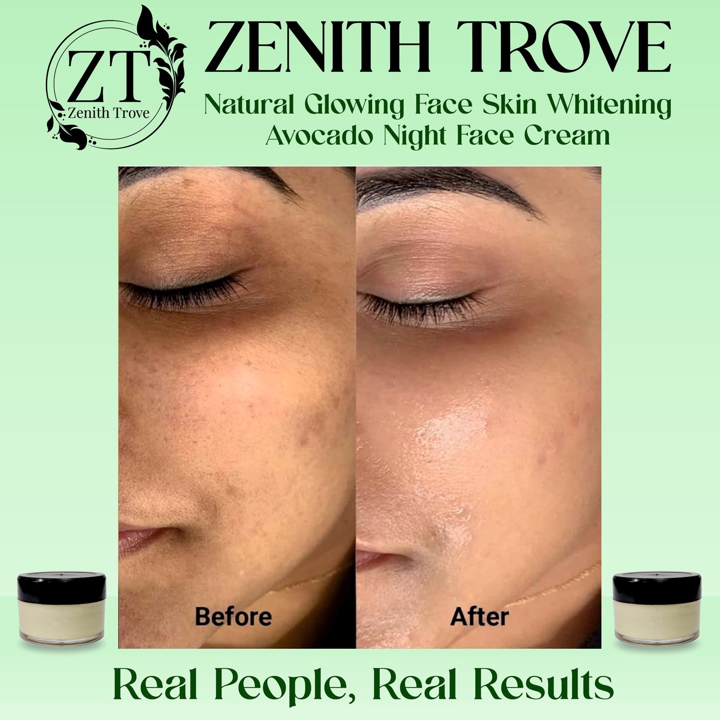 night cream with avocado skin whitening and brightening face moisturizer  for men & women cream