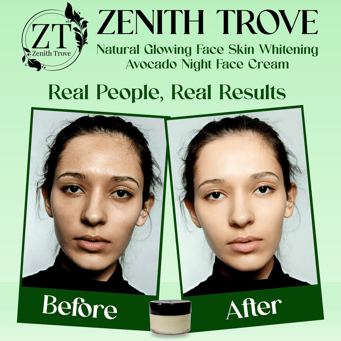 night cream with avocado skin whitening and brightening face moisturizer  for men & women cream
