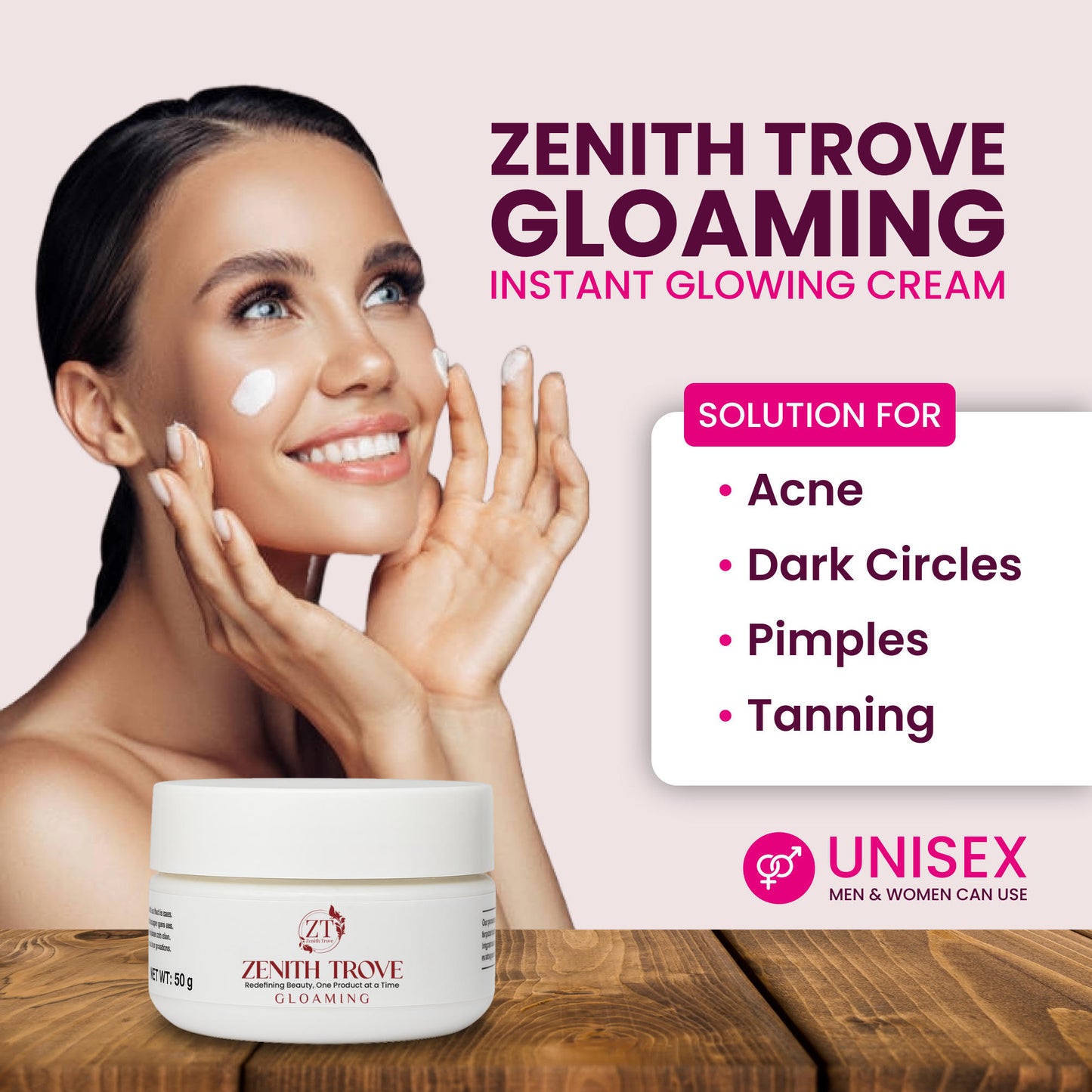 glowing face whitening cream