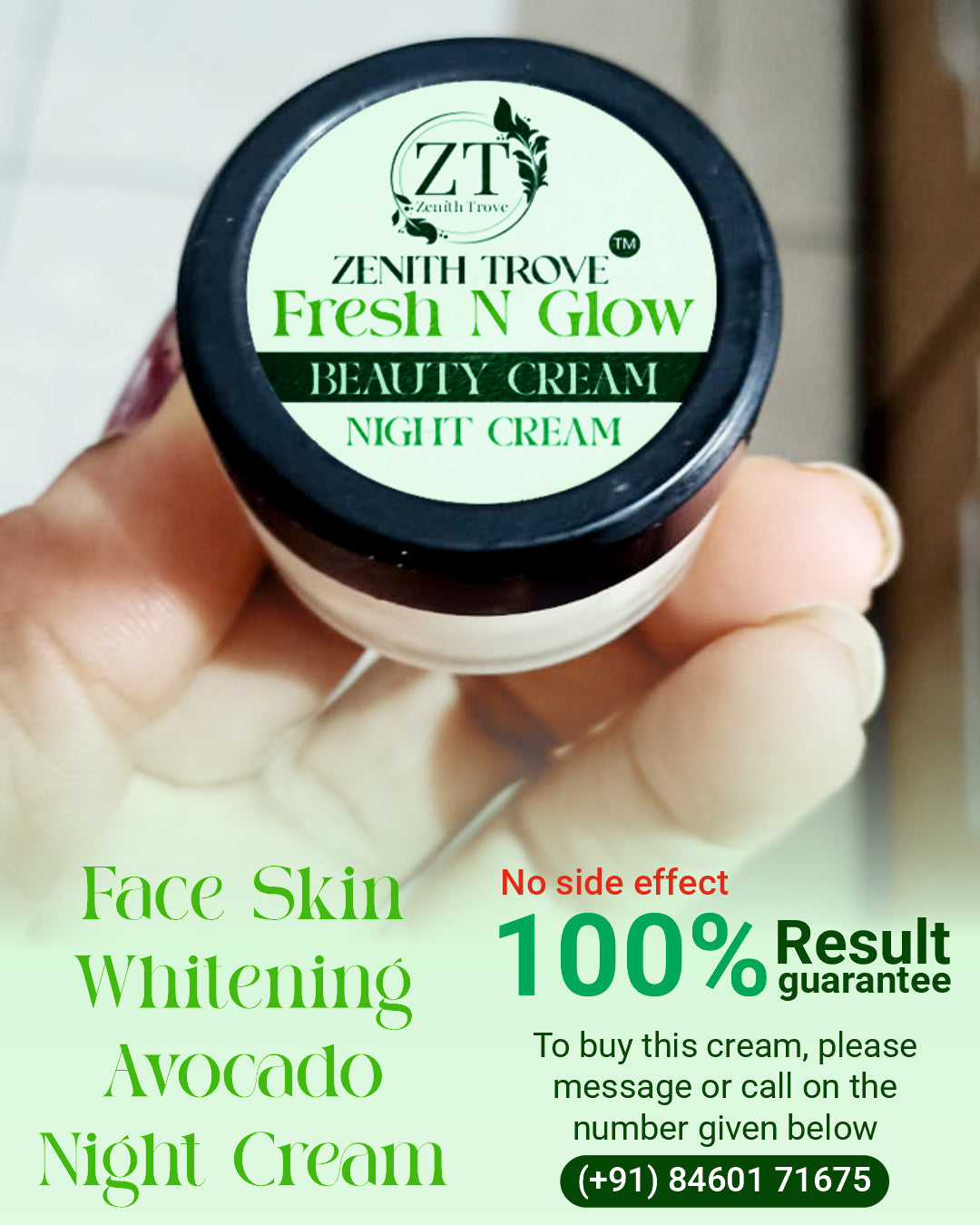 night cream with avocado skin whitening and brightening face moisturizer  for men & women cream