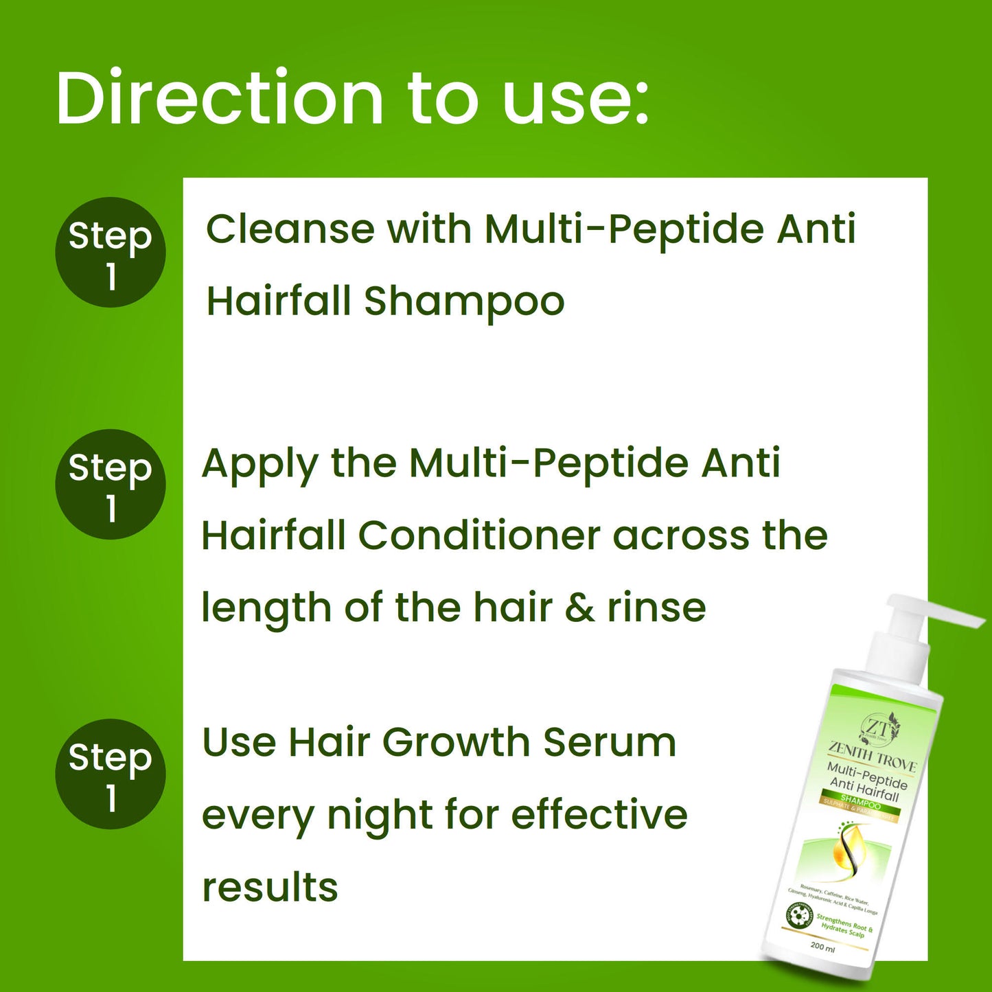 multi peptide anti  hairfall  shampoo