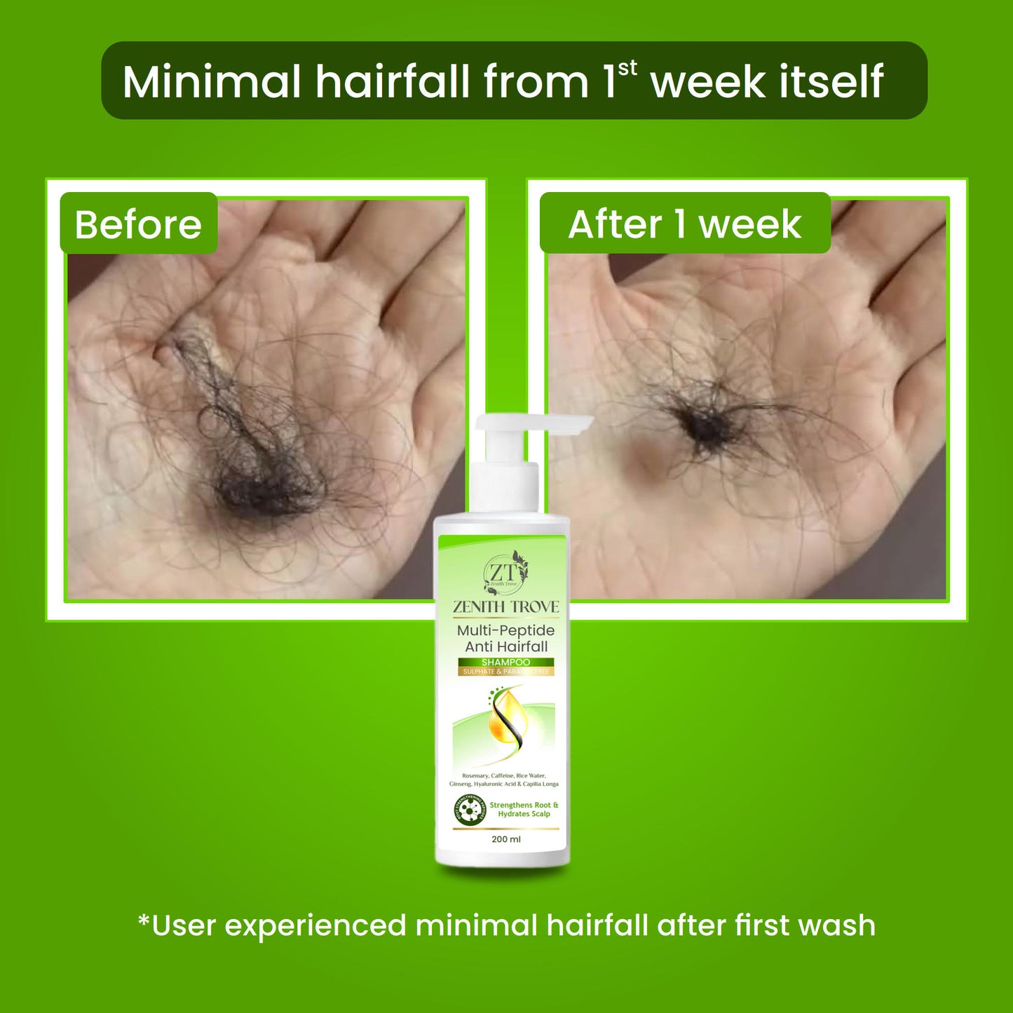 multi peptide anti  hairfall  shampoo
