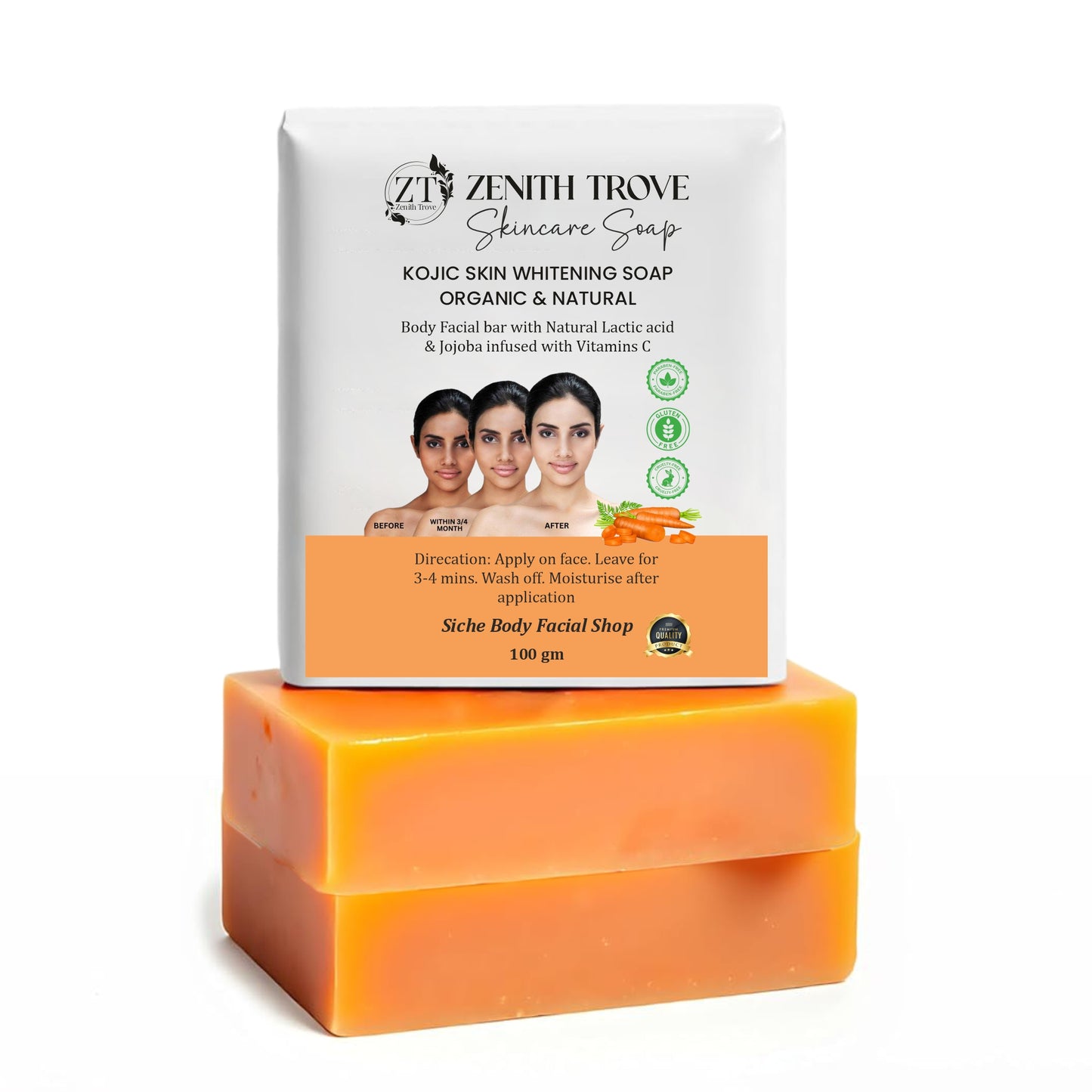 sinche kojic acid skin whitening ayurvedic body soap