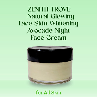 Night Cream With Avocado Skin Whitening and Brightening Face Moisturizer  For Men & Women Cream