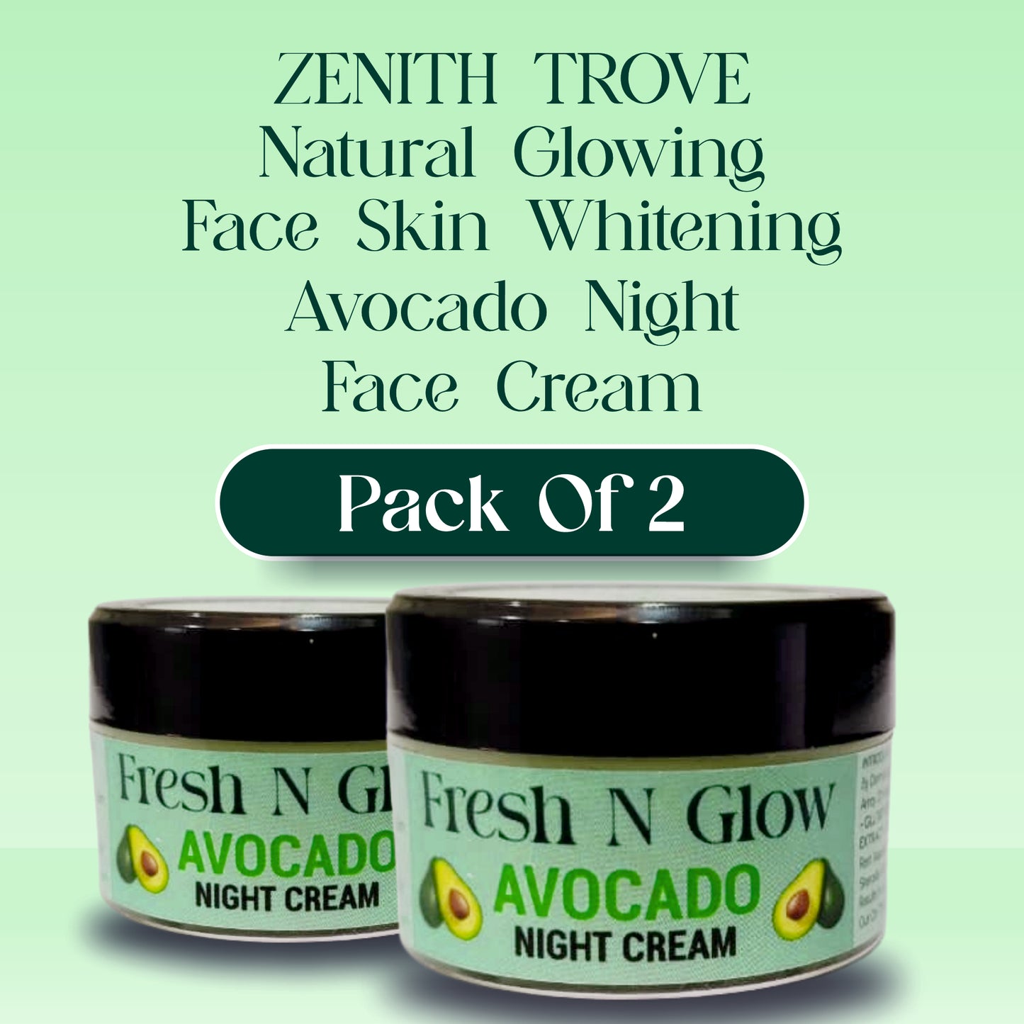 night cream with avocado skin whitening and brightening face moisturizer  for men & women cream