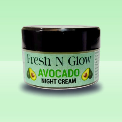 Night Cream With Avocado Skin Whitening and Brightening Face Moisturizer  For Men & Women Cream