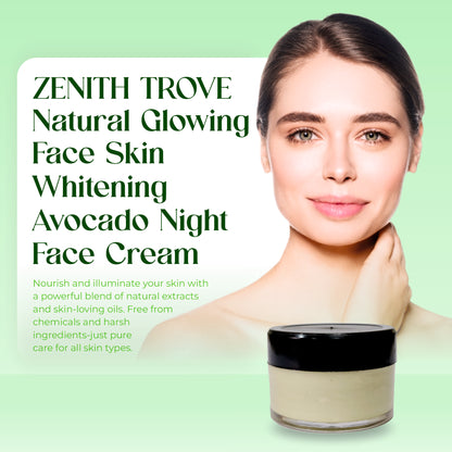 Night Cream With Avocado Skin Whitening and Brightening Face Moisturizer  For Men & Women Cream