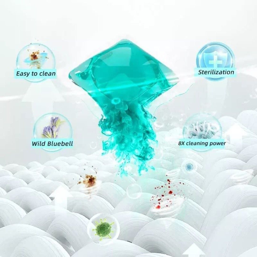 single laundry detergent pods and beads
