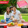 1187B Picnic Blanket| Beach Mat| Picnic Blanket for Indoor and Outdoor, Sand proof Waterproof Larger Mat for Beach, Travel, Camping, Hiking, Park Grass, Handy Mat Tote, Foldable (190cmx146cm) DeoDap