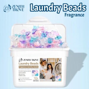 Home 59 Zenith Trove 5-in-1 fragrance laundry beads pods in white storage bucket