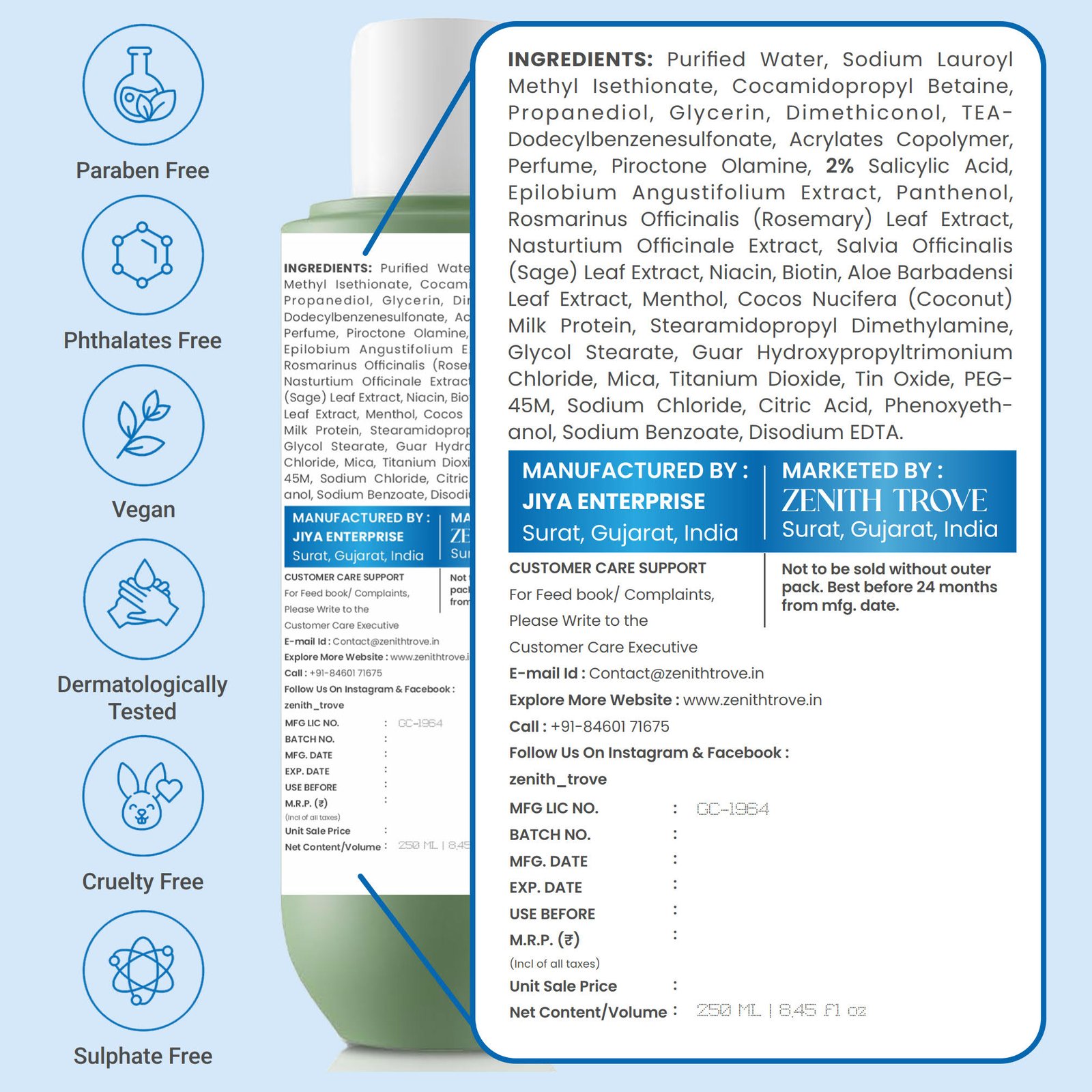 Anti Dandruff Reduction Shampoo