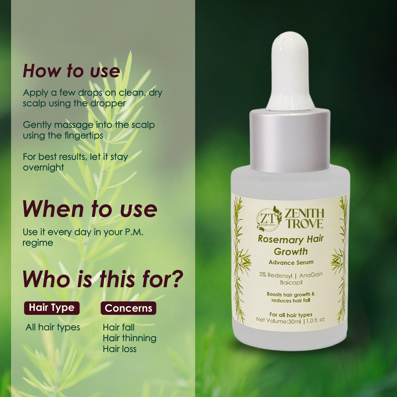Rosemary Advanced Hair Growth Serum